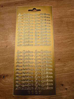 Sticker - Schriftsticker -Zum Jubiläum- gold